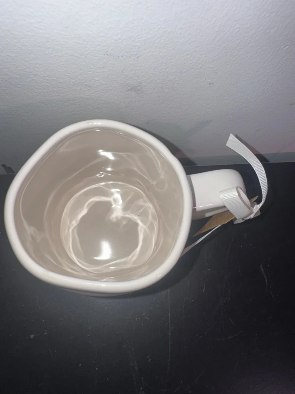Rae Dunn 'Brewed Fresh' Ceramic Mug - Cream and Yellow